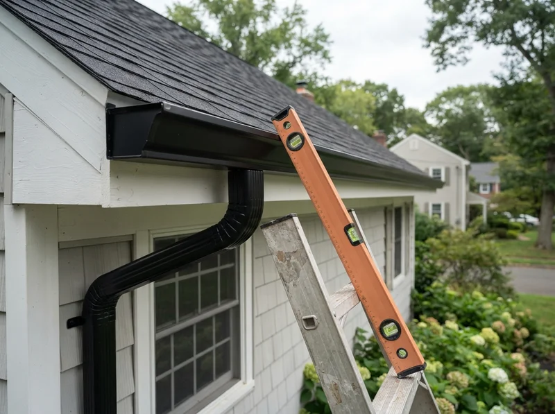 Seamless gutter installation on New Jersey home Seamless gutter installation on New Jersey home