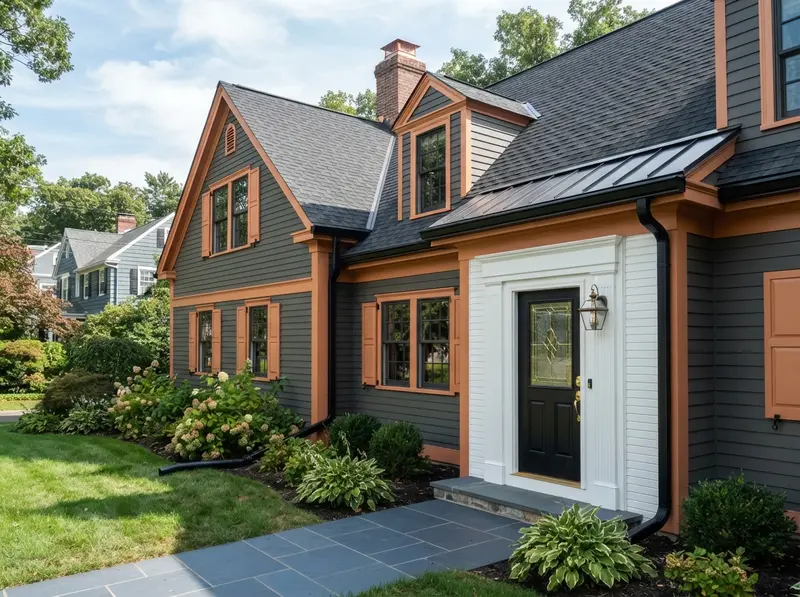 Modern seamless gutter installation Modern seamless gutter installation