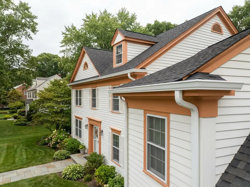 Seamless gutter installation on Chatham home Seamless gutter installation on Chatham home